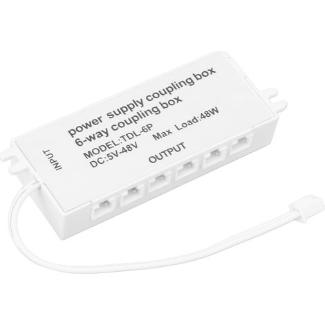 Boîtier de raccordement 6 voies XH2.5 Port 48W 5-48V Plug and Play pour éclairage LED (1/5)