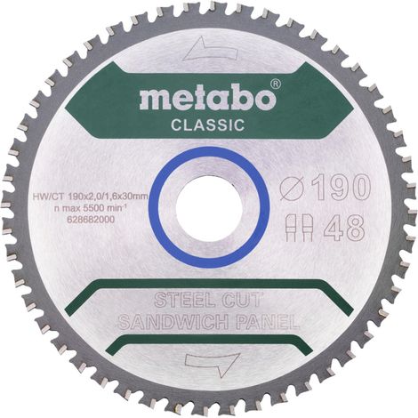 Metabo 628684000 Kreissägeblatt 190 x 30 mm Zähneanzahl: 48 1 St. (1/4)