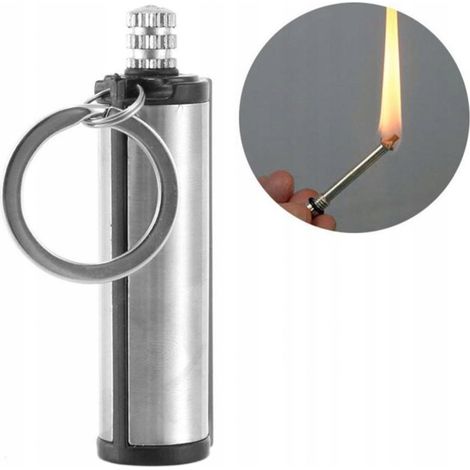 Portachiavi di sopravvivenza in magnesio con accendifuoco a miccia eterna (1/4)
