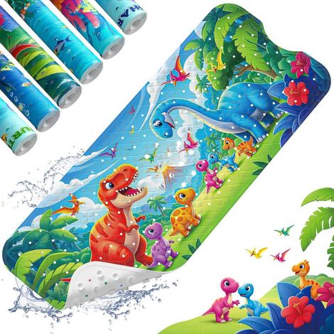 Baby-Badematte rutschfest extra lang 101,6x40,6cm mit Saugnäpfen Z-Dinosaurier (1/5)