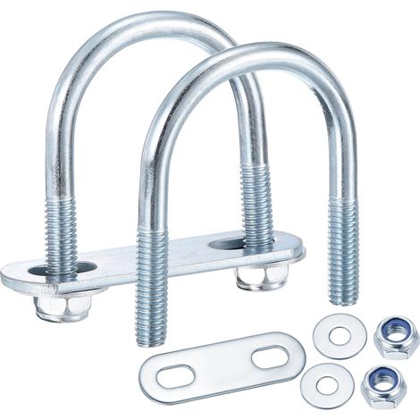 4Set (M6x34x51mm) Kits De U-Boulons Ronds En Acier Au Carbone (1/5)