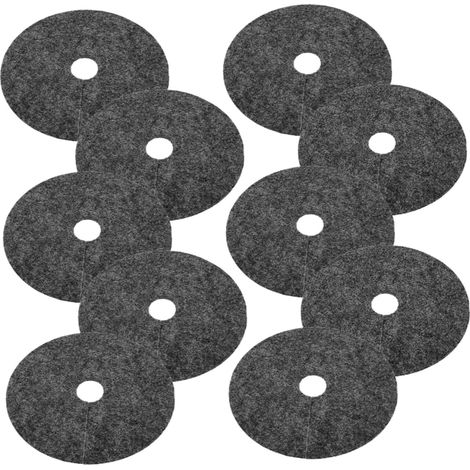10 Anneaux De Paillis, Disque Protection Tissu Non Tissé Gris 28cm, Pour Jardin Balcon Intérieur (1/5)
