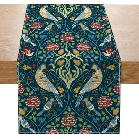 Chemin de table vintage en lin à motifs végétaux STIL 5 STIL (1/5)