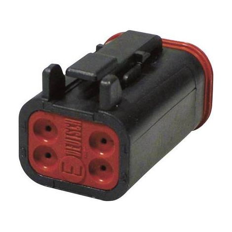 TE Connectivity DT 06-4 S-CE06 Cosse cylindrique mâle femelle, droit Nombre total de pôles: 4 Série (1/2)