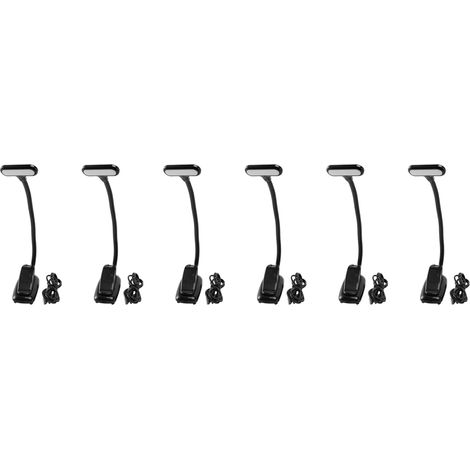 6X Lampe de Lecture LED,Lampe à Pince Rechargeable,3 Modes (1/5)