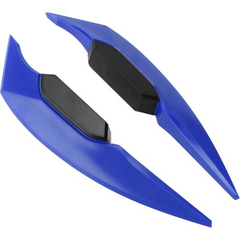 Paire d'ailerons aérodynamiques pour moto, accessoire universel pour scooter électrique, quad et SSV, kit de 2 en bleu (1/5)