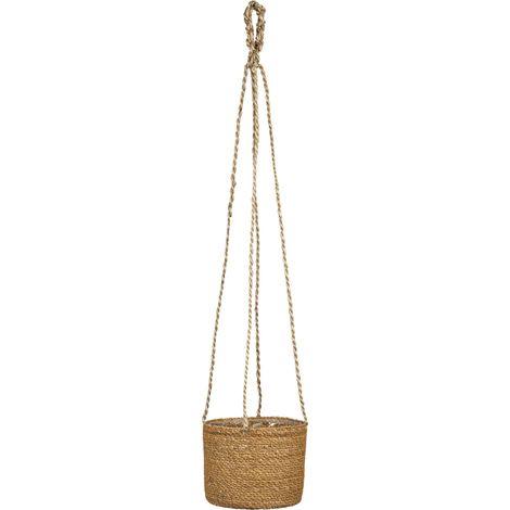Scheurich Seagrass 15, Corbeille Pot suspendu/ Panier suspendu/ en seagrass Couleur : rainure, 15 cm de diamètre, 13 cm de hauteur, 2.1 l vol.