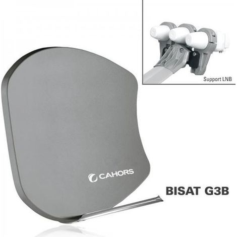 Parabole FIBRE - CAHORS - BISAT G3B - Multisatellite - Gris - 3 LNB