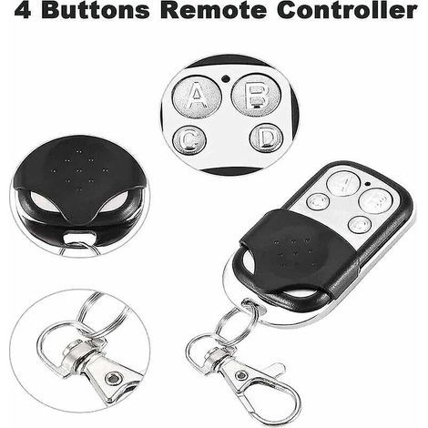 set Of 3 Universal Remote Controls For Automatic Doors, Frequency 433mhz, Fixed Code, 4 Buttons, For Up To 4 Doors. (1/4)