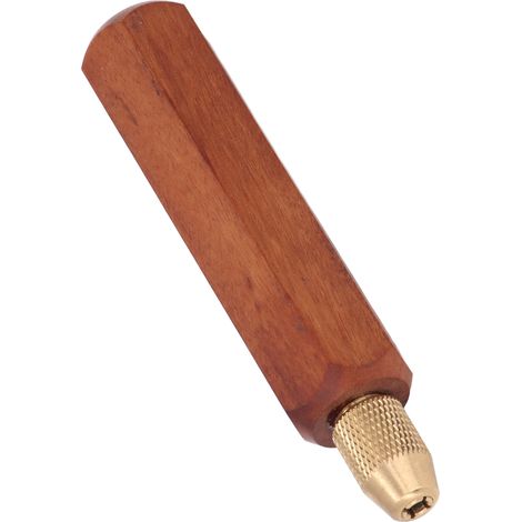 Poignée de scie à main amovible antidérapante en bois pour scies de jardin, travail du bois et bûcheronnage, type court hexagonal (1/5)