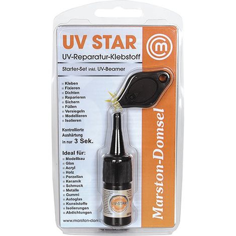 UV-Reparatur-Klebstoff MD UV-Star 3g Kleber /1 UV-Leuchte transp.Set MARSTON (1/4)
