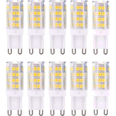 G9 LED Lampe Ampoules, Blanc Chaud 3000K 5W G9 LED Ampoule Lumiere équivalent aux ampoules halogènes de 40 W 420 lumens not dimmable, lot de 10 (1/5)