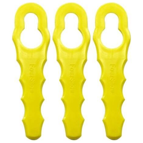 Andere Packung mit 100 Ersatzklingen, kompatibel mit Ryobi Rasentrimmern, doppelt gezahnte Klingenköpfe RAC155, RAC157, RAC158 und andere (1/5)