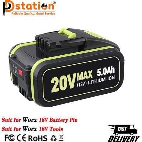 5000mAh Ersatzakku für Worx Akku WA3553 WA3556 WA3551.1 Li-ion Werkzeugakku 20V WA3551 WA3553.1 WA3553.2 WA3572 WA3605 (1/5)