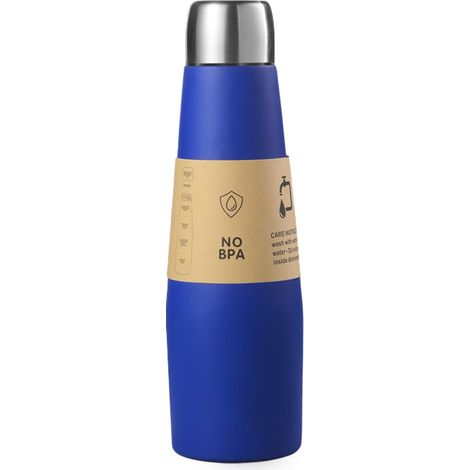 Tragbare, isolierte Edelstahl-Sportwasserflasche (blau, 532 ml), individuell anpassbar für Ihre Reisen (ideal für Fitness).