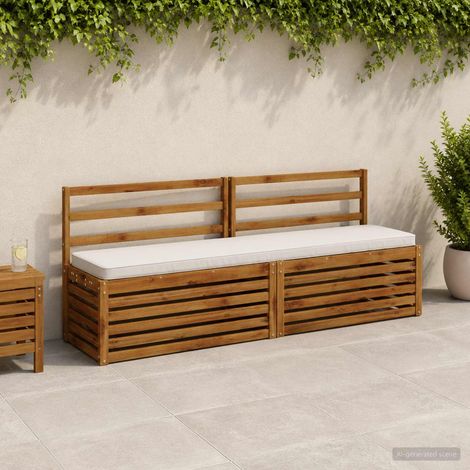 vidaXL Coussin de banc 1 pièce VUGHT 100 % polyester Blanc (1/5)