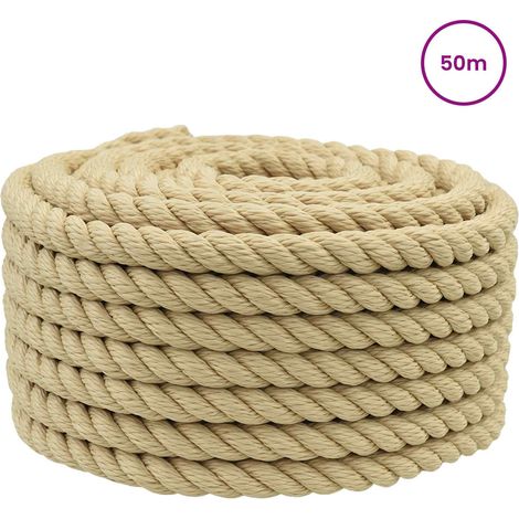 vidaXL Cuerda para barco 2 mm 50 m Natural (1/2)