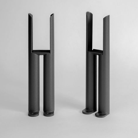 Traditional Style Radiator Leg Supports Double Bar Vertical Anthracite Designer (1/4)
