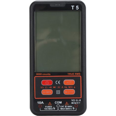 Multimètre testeur ultra-fin 6000 points, mesureur de tension, courant et résistance/capacité AC/DC avec diodes et lampe torche LED intégrée. (1/5)