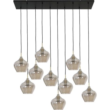Light & Living - lampada a sospensione - Rakel - bronzo - vetro - (1/4)