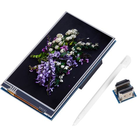 Écran 4 pouces HDMI IPS HD 800 x 480 tactile résistif DC 5 V pour Raspberry Pi 3b 4B
