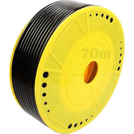 Tuyau Pneumatique, tube pneumatique de tuyau d'air OD 8 mm x ID 5 mm, tuyau d'arrosage pour compresseur d'air (noir, 70 m) (1/4)