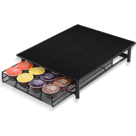 Soporte para cápsulas de café, soporte apilable para bolsas de café Sweet Gusto para 24 cápsulas - Superficie antideslizante y antivibración - Malla práctica