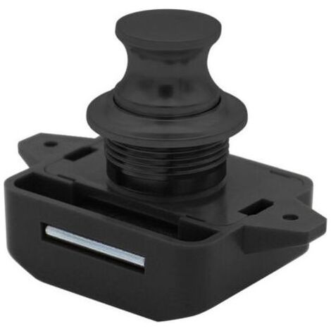 Serrure d'armoire à bouton-poussoir à usage unique, loquet sans clé, épaisseur réglable 15-18 mm, fixation adaptée pour bateaux, camions et yachts (1/4)