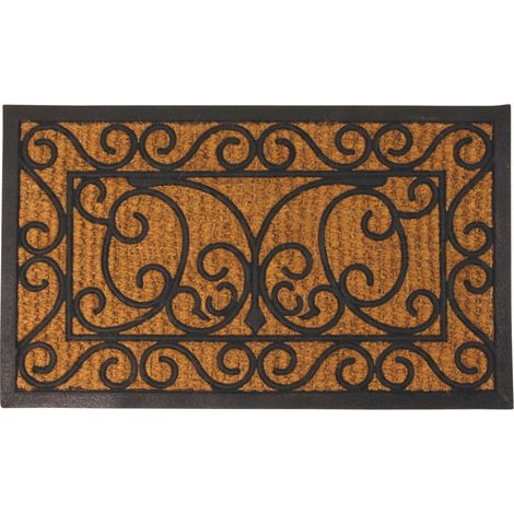 Esschert Design Türmatte klassisches Design 74,5 x 44,5 cm - Kokos & Gummi