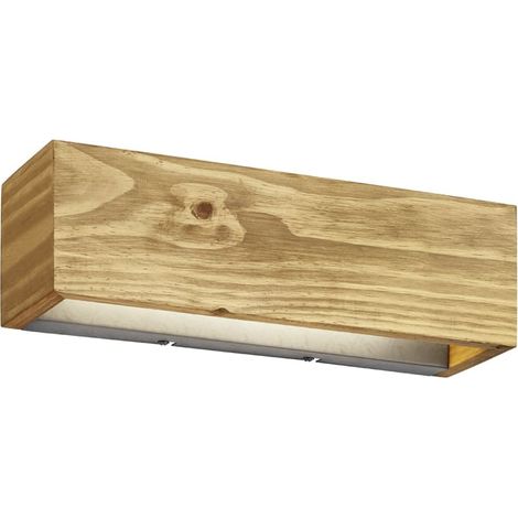 Applique LED rettangolare bi-emissione, legno, L 37 cm, Brad (1/3)