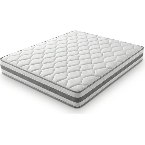 Matelas 140x200 cm, Épaisseur 25cm, Ressorts Ensachés 7 Zones, Ergonomique, Oeko-Tex