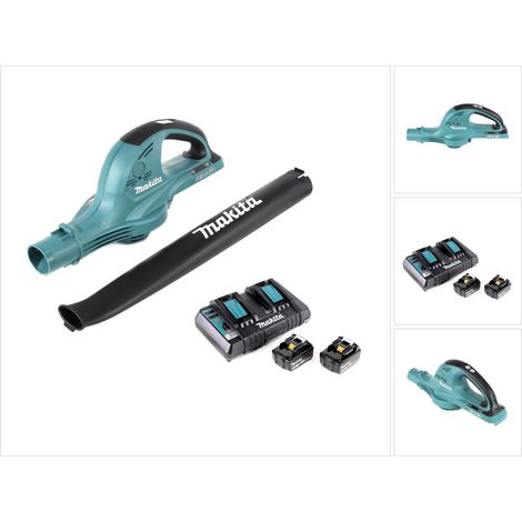 Makita DUB 361 PM 2x 18 V / 36 V Akku Laubbläser Gebläse + 2x Makita BL 1840 B 4 Ah / 4000 mAh Akku + Makita DC 18 RD 2-fach Ladegerät (1/5)