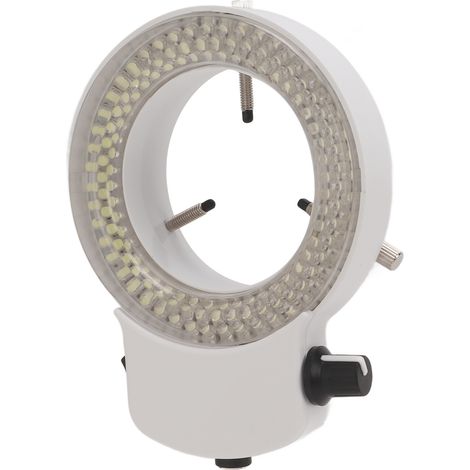 Lampe annulaire 144 LED réglable pour microscope stéréo et caméra industrielle, prise UE 100-240V (1/5)