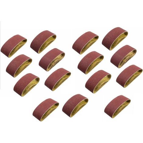 Bande Abrasive 100 x 610 mm, Bandes Abrasives Mixte (3x grains 80/120/150/240/400) pour Ponceuses à Bande(15 pièces ) (1/5)
