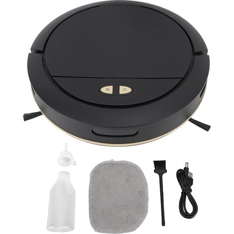 Decdeal Roboterstaubsauger automatisch App Control Smart Sweeping mit 100 ml Wassertank 7,4 V Schwarz