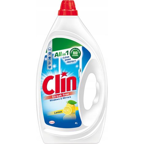 CLIN Zitronen-Glasreiniger 4L Nachfüllpackung 1 Stück. (1/4)