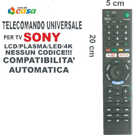Telecomando universale compatibile con SONY per tv televisore plasma lcd 4k (1/5)
