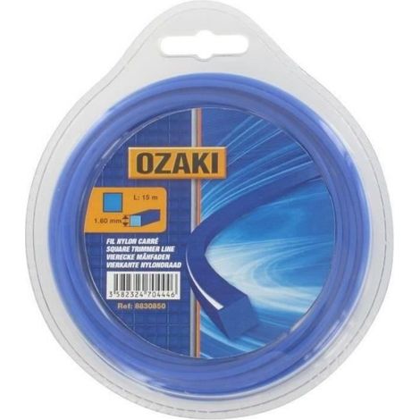 Coque Fil Nylon Carré - Longueur 15 M - Diamètre 1,35 Mm - Pour Tondeuse À Gazon - 1 Pièce (1/2)