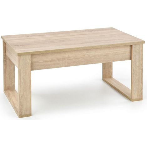 Mesa de centro Houston 865, Roble Sonoma, 52x60x110cm, Diámetro: 0, Aglomerado laminado, Angular (1/5)