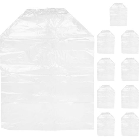 10 sacs d'emballage transparents et épais pour poissons et crevettes alevins, en plastique résistant à l'oxygène, pour emballage aquatique (blanc 40 x 65 x 12 cm)-55.00X40.00X0.12CM-White (1/4)