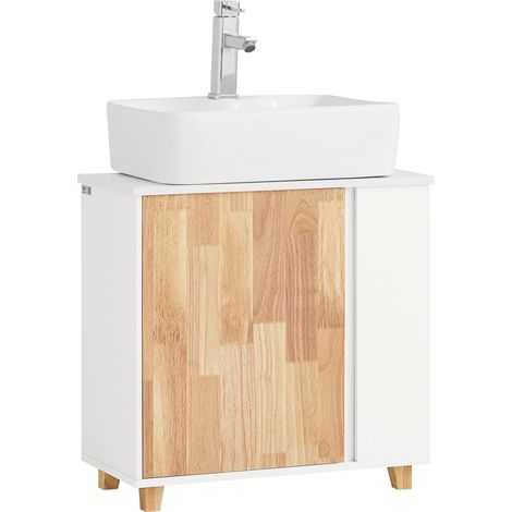 Mueble para Debajo del Lavabo Armario de Baño de Suelo con 2 Estantes y 1 Puerta 60 x 30 x 60 cm BZR75-W SoBuy ES (1/5)