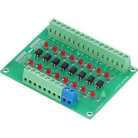 Optisches Isolationsmodul 24 V auf 5 V 8-Kanal Optokoppler SPS-Signalwandlerplatine (1/5)