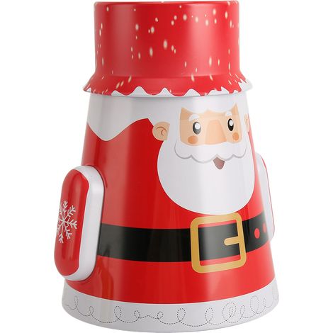 Bocal à bonbons de Noël, couleur vive, métal durable, forme arrondie, décoration de rangement pour la maison. (1/5)