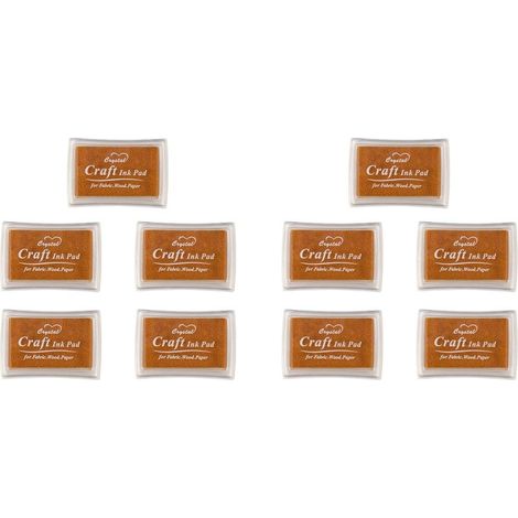 10X Tampon pour Prendre Timbres Pre-Encres Manuels Carte Bronze (1/5)