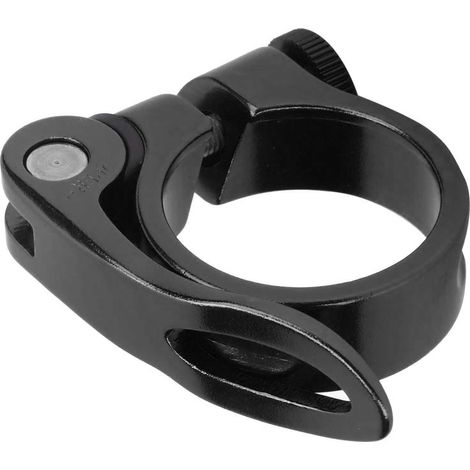 Collier de serrage rapide pour tige de selle de vélo, 34,9 mm, en alliage d'aluminium, noir. (1/5)