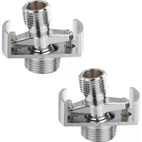 2x Réglage de l'angle du tuyau d'arrivée d'eau Pommeau de douche en cuivre Pied incurvé Vis excentrique d'angle (1/4)