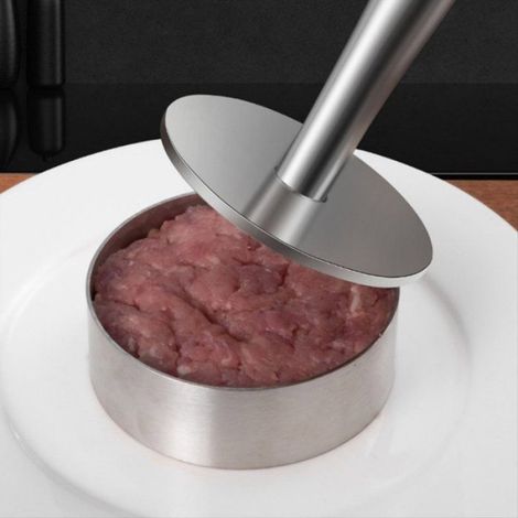 304 Acier Inoxydable Hamburger Viande Gâteau Presse Burger Patty Maker Moule Manuel Gâteau Boeuf Porc Riz Presse Grill Viande (1/5)