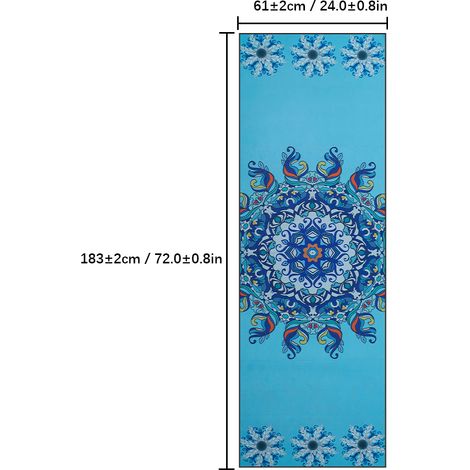 Tapis de Yoga imprimé Qucik Dry, serviette pliable antidérapante, couverture de Fitness (1/2)
