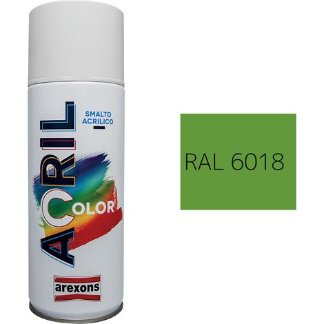SMALTO SPRAY ACRILICO RAL 6018 - verde giallo - AREXONS