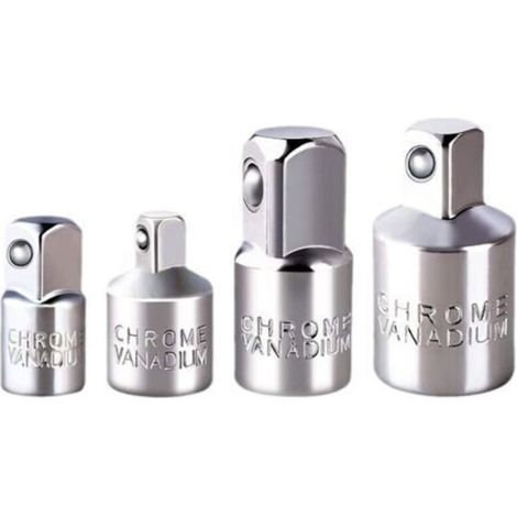 4pcs Adaptateur à Clique Jeu d'adaptateurs Adaptateur à douille Cliquet 1/2" à 3/8",3/8" à 1/2",1/4 "à 3/8",3/8"à 1/4" Adaptateurs Réducteurs Pour Douilles et Embouts (1/5)